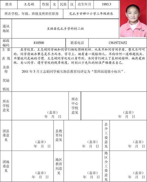 申报五好少年的理由