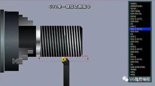 g78螺纹左右借刀编程实例