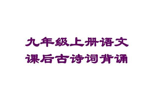 初三古诗词十首