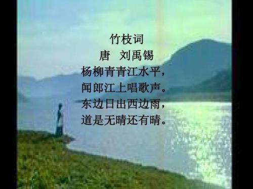 闻郎江上踏歌声的上一句