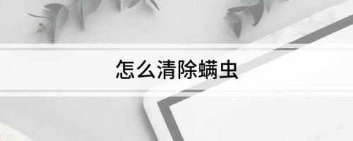 螨虫多少度会被冻死