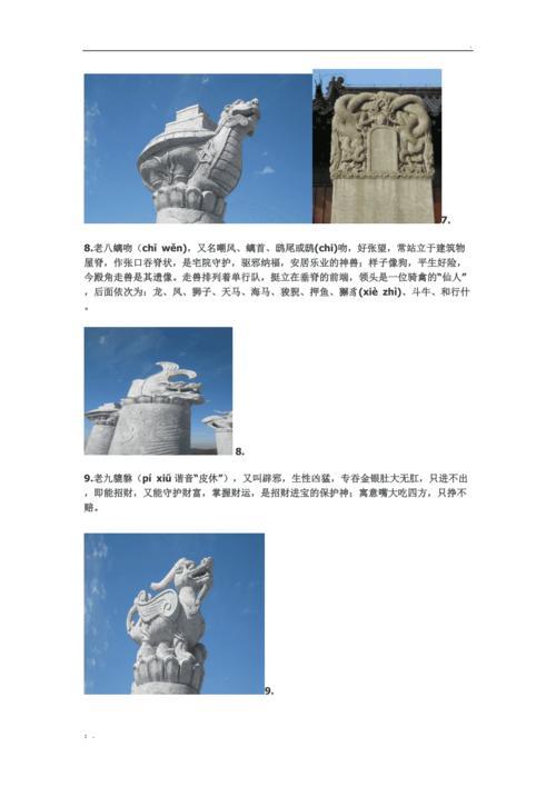 龙之九子名字读音