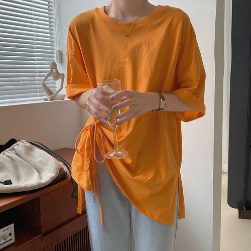 抽绳短袖系法