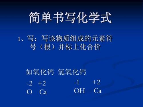ca的各种化学式名词