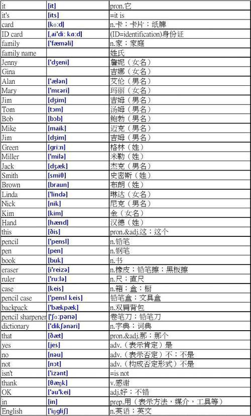 l开头的英文单词