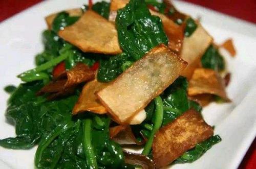 菠菜炖干豆腐怎么做