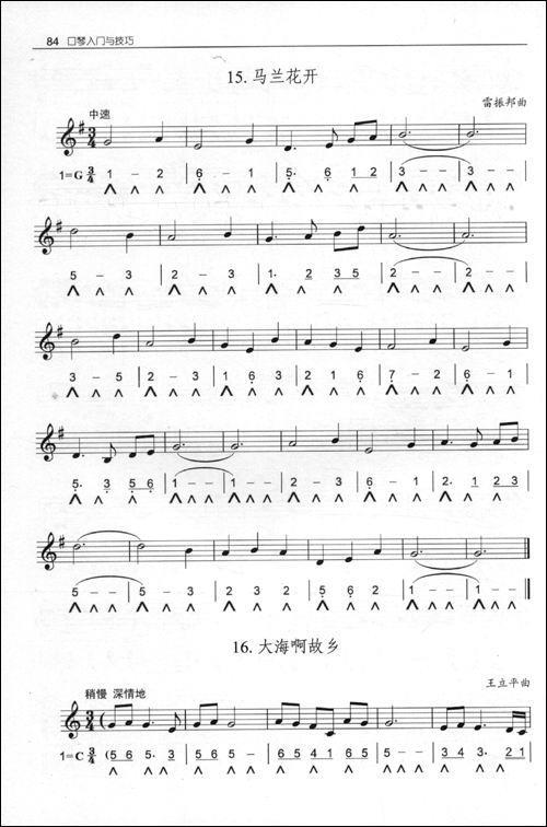 24孔口琴谱入门教学