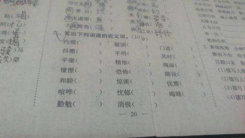 勤勉的近义词