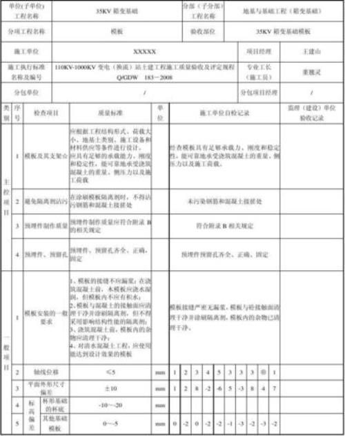 模板安装板检验批容量怎么填写