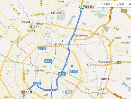 成都到广汉走蓉都大道多少公里