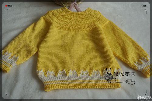 从上往下双色成人毛衣编织教程