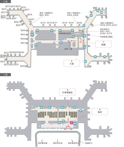 白云机场t1南出发和北出发的区别