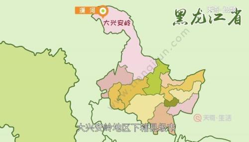 漠河位于地图的什么方位