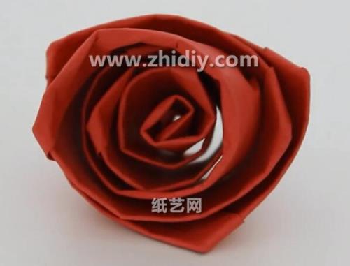 纸玫瑰花教程