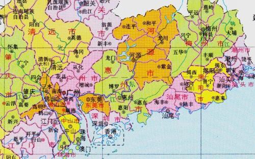 广东省附近有哪些省份