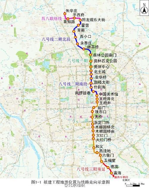 北京市22号线地铁站点线路图