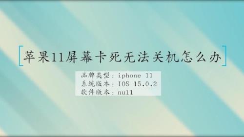 苹果手机卡死机，不能关机，怎么办