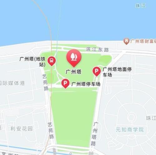 地铁到广州塔哪个站下哪个口出