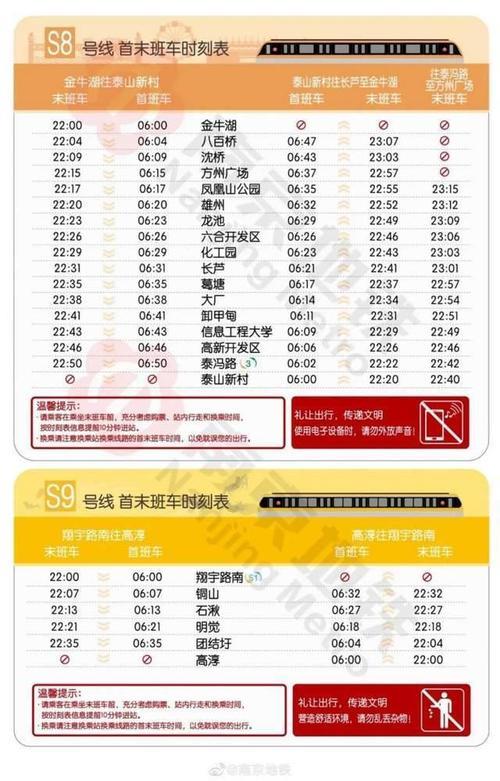 南京地铁运行时间