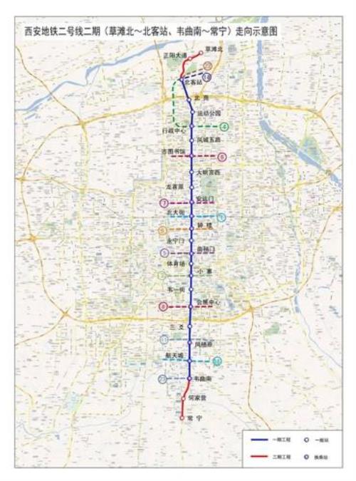 西安地铁3号线全线站点